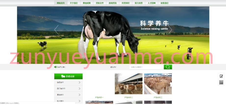 EyouCMS肉牛养殖供应基地网站模板